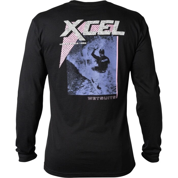 2024 Xcel Hombres Camiseta De Manga Larga Throwback MATS6TBK - Negro